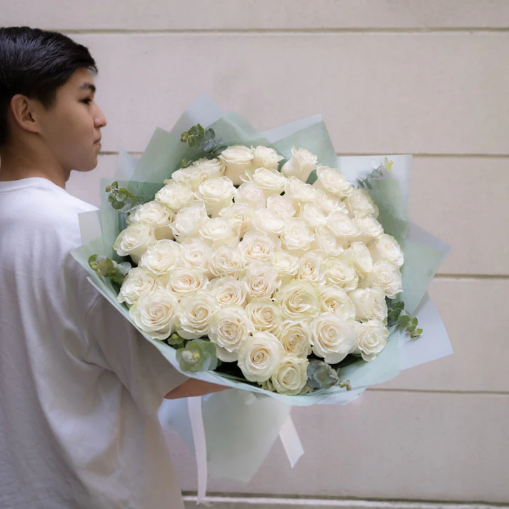 Pure White Roses